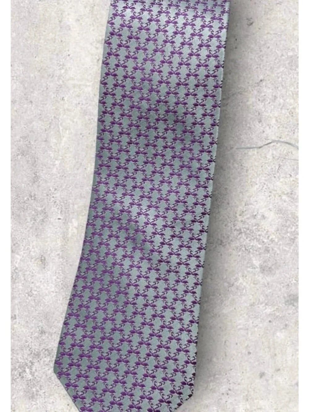 TED BAKER Silk Tie USA Changing Purple Blue Geometric W:3.5